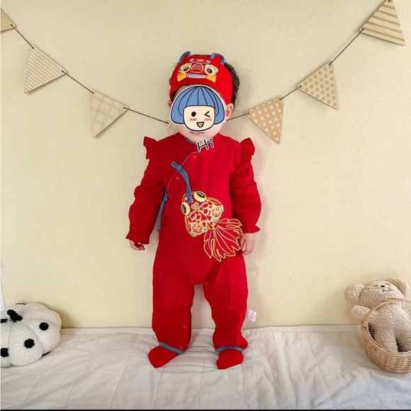 Baby's jumpsuit embroidered  jacket Chinese-style baby's Tang suit - Picture 2 of 10